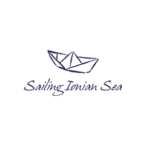 Sailing Ionian Sea Logo | Upcycled Sail Bags | Salty Bag